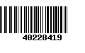 Código de Barras 40228419