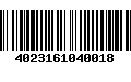 Código de Barras 4023161040018