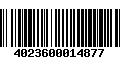 Código de Barras 4023600014877