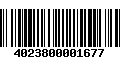 Código de Barras 4023800001677