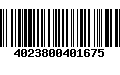 Código de Barras 4023800401675