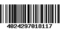 Código de Barras 4024297018117