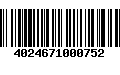 Código de Barras 4024671000752