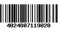 Código de Barras 4024807119020