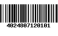 Código de Barras 4024807120101