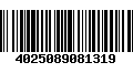 Código de Barras 4025089081319