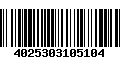 Código de Barras 4025303105104