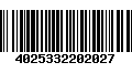 Código de Barras 4025332202027