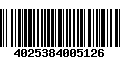 Código de Barras 4025384005126