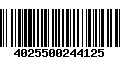 Código de Barras 4025500244125