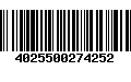 Código de Barras 4025500274252