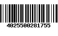 Código de Barras 4025500281755