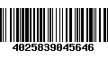 Código de Barras 4025839045646