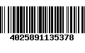 Código de Barras 4025891135378