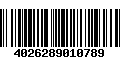 Código de Barras 4026289010789