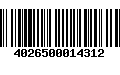 Código de Barras 4026500014312