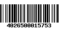 Código de Barras 4026500015753