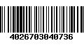 Código de Barras 4026703040736