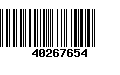 Código de Barras 40267654