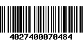 Código de Barras 4027400070484