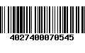 Código de Barras 4027400070545