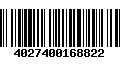 Código de Barras 4027400168822