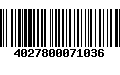 Código de Barras 4027800071036