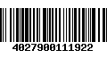 Código de Barras 4027900111922