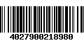 Código de Barras 4027900218980