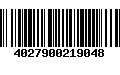 Código de Barras 4027900219048