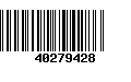 Código de Barras 40279428