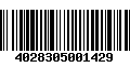 Código de Barras 4028305001429