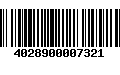 Código de Barras 4028900007321