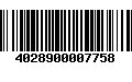 Código de Barras 4028900007758