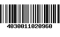 Código de Barras 4030011020960