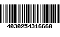 Código de Barras 4030254316660