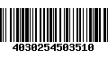 Código de Barras 4030254503510