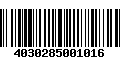 Código de Barras 4030285001016