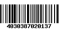 Código de Barras 4030387020137