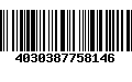 Código de Barras 4030387758146