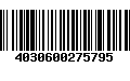 Código de Barras 4030600275795