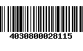 Código de Barras 4030800028115