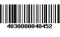 Código de Barras 4030800040452