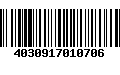 Código de Barras 4030917010706