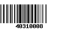 Código de Barras 40310008