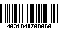 Código de Barras 4031049700060