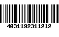 Código de Barras 4031192311212