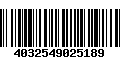 Código de Barras 4032549025189