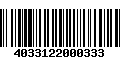 Código de Barras 4033122000333