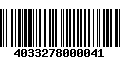 Código de Barras 4033278000041